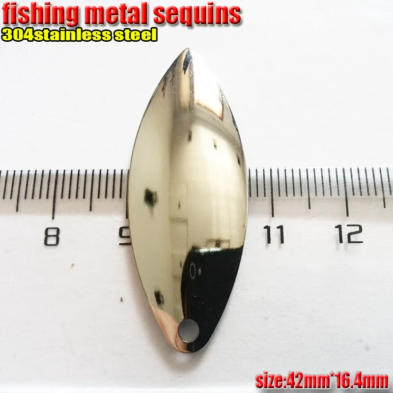 2017new product fishing spoon lures Metal sequins length 42mm*width16.4mm number:30pcs/lot 304Stainless steel