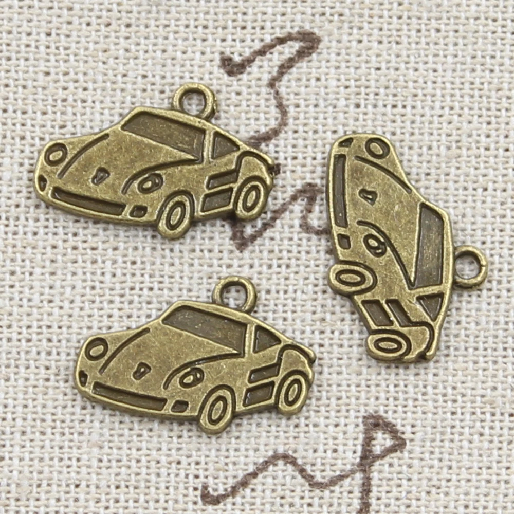 12pcs Charms Car 21x14mm Antique Pendant fit,Vintage Tibetan Bronze Silver color,DIY For Handmade Jewelry