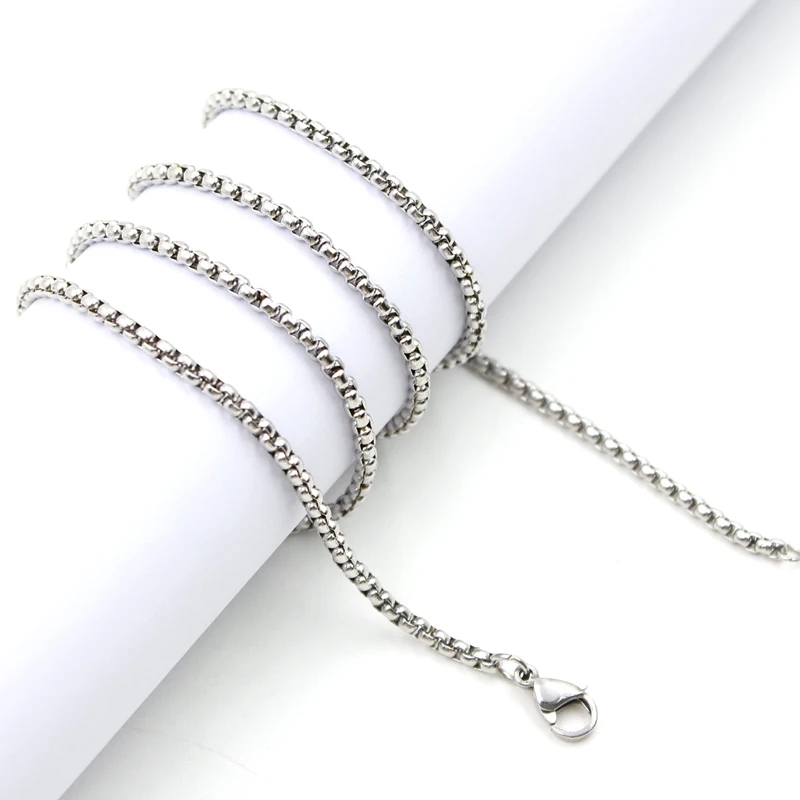 Wholesale chains! 18'',20'',24'',28'',32'' square rolo chain Stainless steel floating locket chains 2.6mm width necklace chain