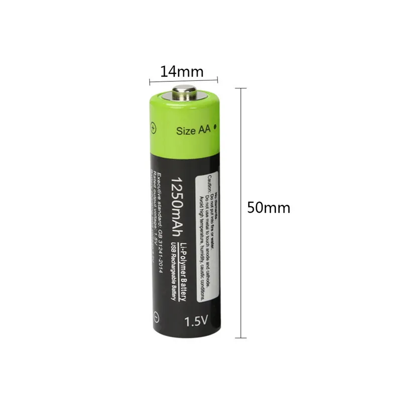 SORAVESS 2PC/Set aa Lipo lithium polymer 1250mAh Battery  ZNTER Rechargeable 2A 1.5V With Micro Cable Cell For Camera Toys