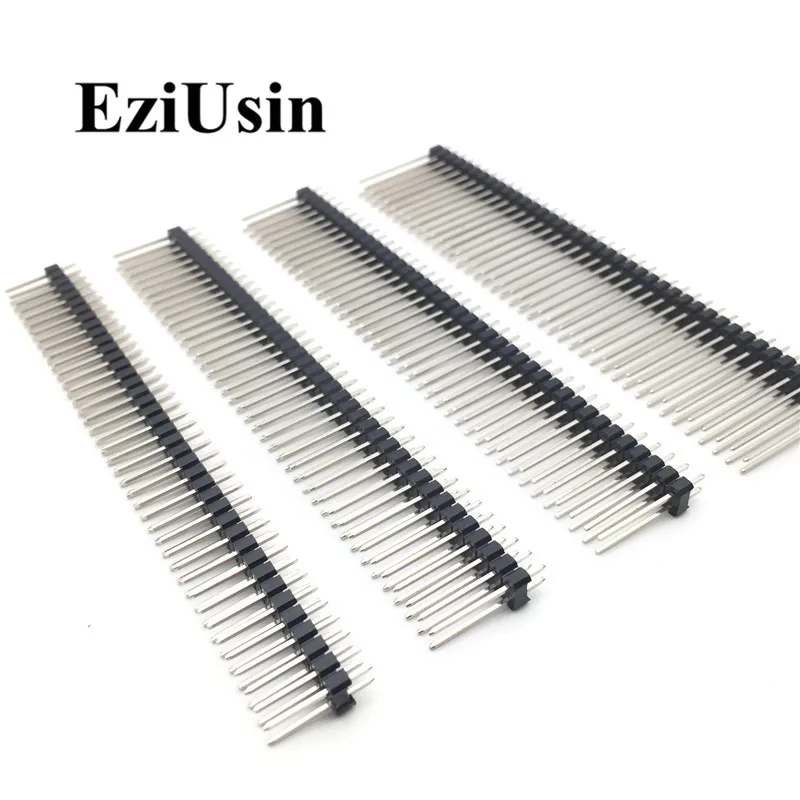 2.54mm double Row Male 2*40P PCB Board Pin Header Long 8.5/9.5/11/13/15/17/19/21/25/30mm Connector Strip Pinheader For Arduino