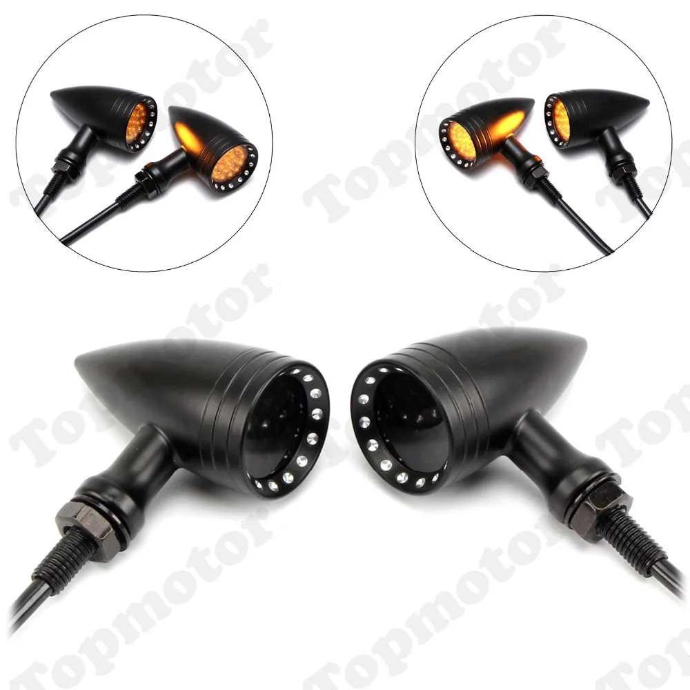 

Black Smoke 20 LED Motorcycle Brake Turn Signal Indicator Lights Lamp For Harley Dyna Sportster 883 Chopper Bobber Cafe Racer