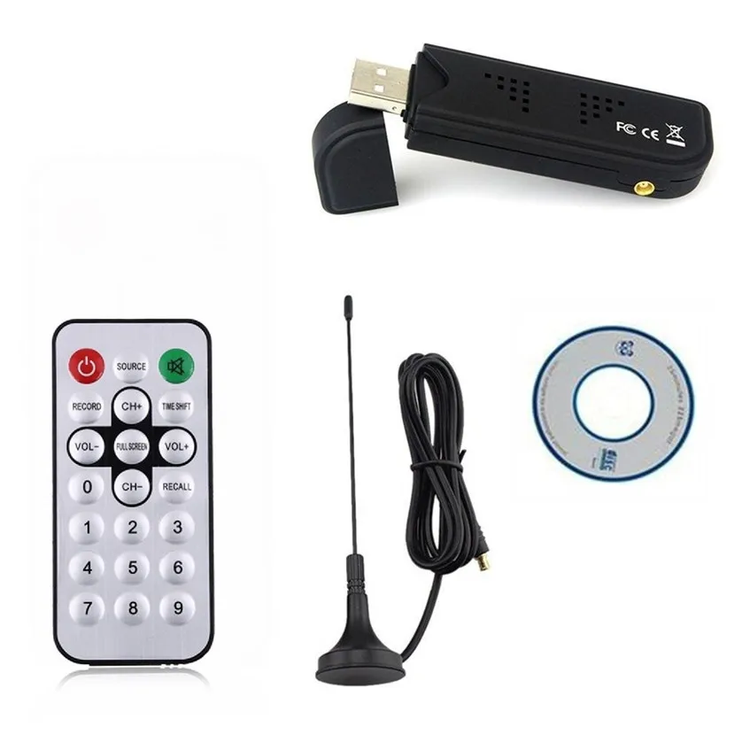 30pcs Mini USB DVB-T TV Tuner Recorder Kits Digital USB 2.0 DAB FM RTL2832U & FC0012 RTL-SDR & ADS-B Tuner Receiver Stick