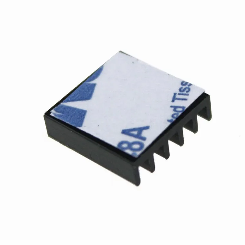 gdstime 50 Pieces Black 14X14X4mm IC LED Cooling Cooler Heatsink 14mm x 14mm x 4mm Aluminum Heat Sink