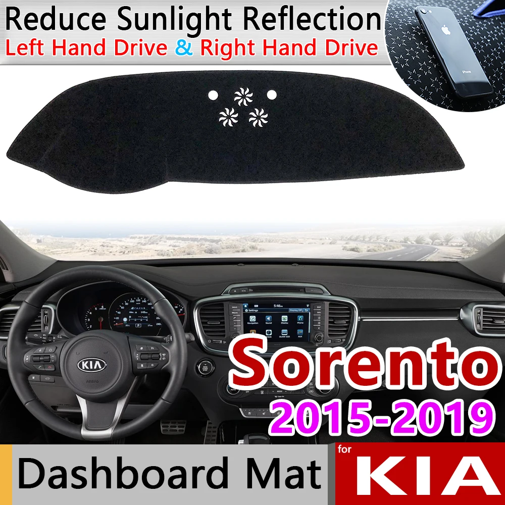 

for KIA Sorento UM 2015 2016 2017 2018 2019 2020 Anti-Slip Mat Dashboard Cover Pad Sunshade Dashmat Carpet Accessories Prime R