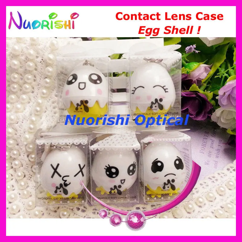 

10pcs Egg Shell design Contact Lens Case C540 contact lens box Free Shipping