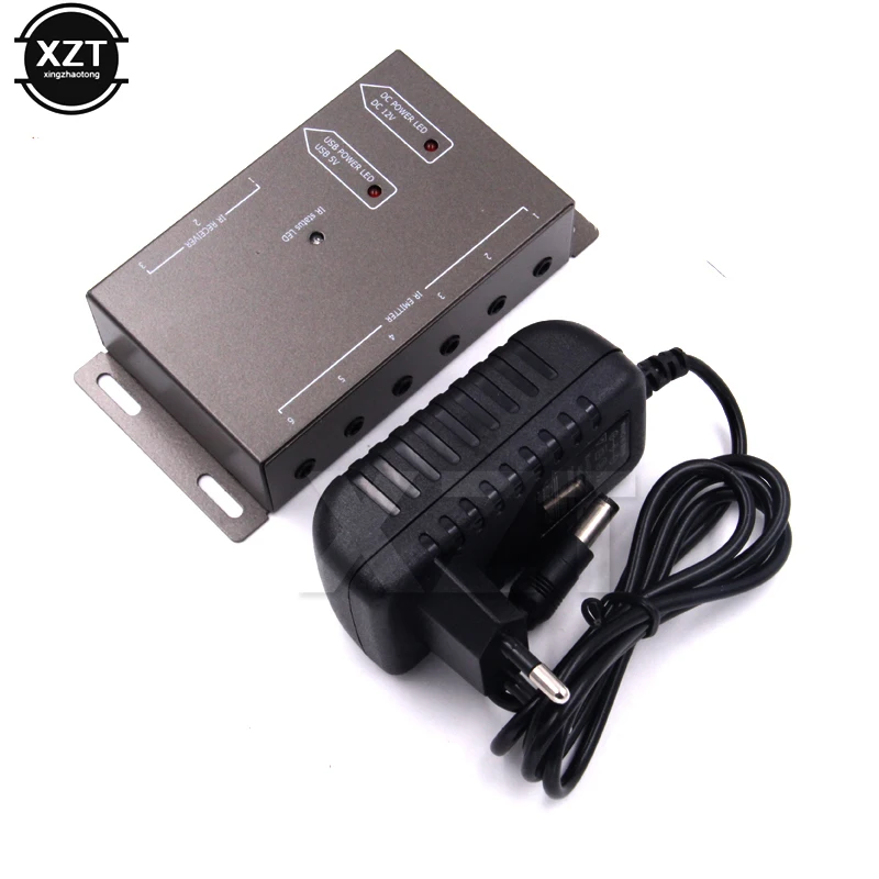 2022 Newest Arrival IR Infrared IR System Remote Control Extender Repeater Kit with 1 Receiver 6 Emitter US/EU Plug