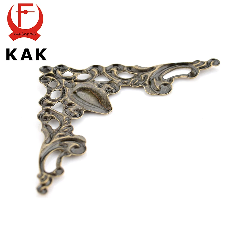 KAK Metal Angle Corner Brackets Gold Bronze 40mm Notebook Cover For Menus Pasting Box Photo Frame Furniture Decorative Protector