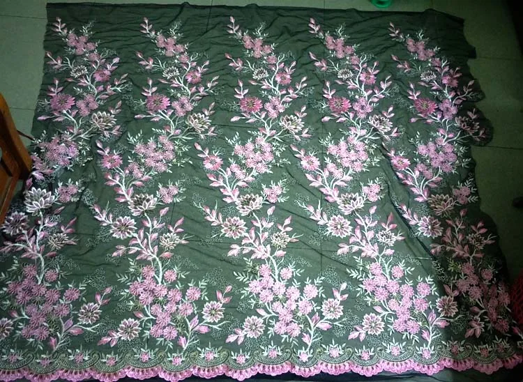 Large Flower Gauze  Embroidery Applique Patches Sew on Pacthes Lace Fabric Motif Clothes Decorated DIY Sewing Supplies