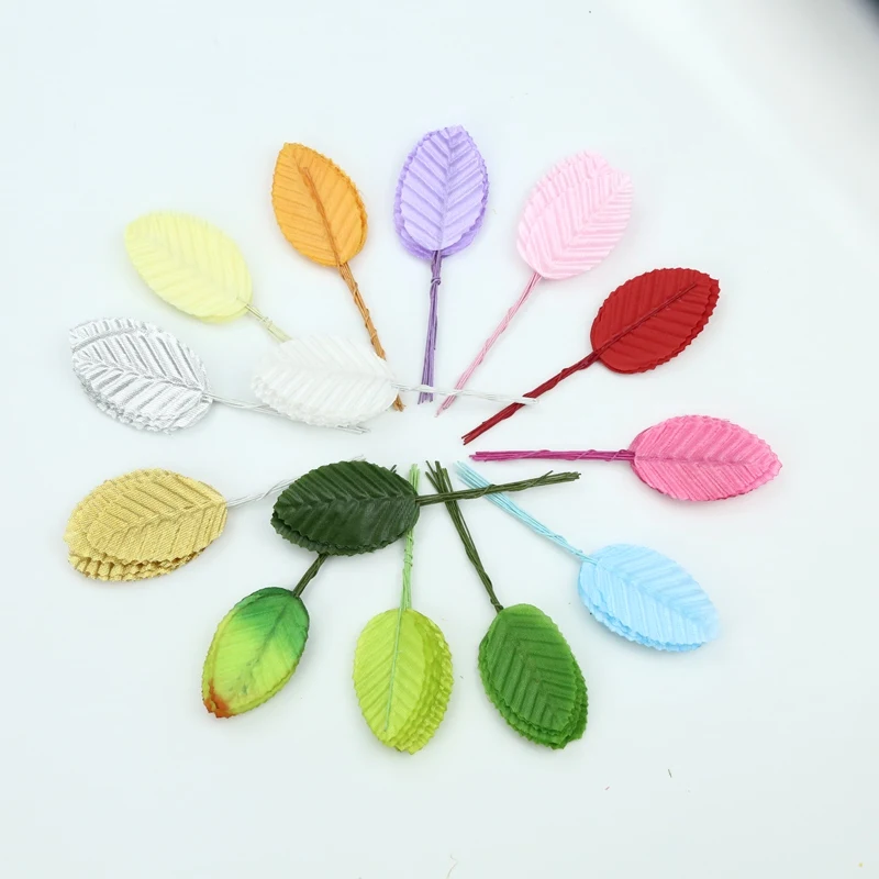 10 Pieces Artificial Plants Decorative Flowers Wreaths Christmas Home Decorations Wedding Diy Gifts Box Silk Leaf fake Leaves