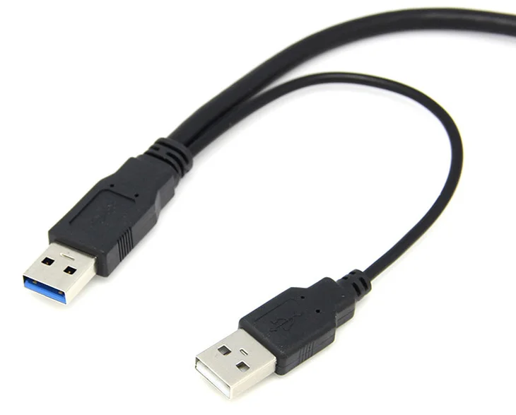 Cable USB 3,0 Y Micro tipo B macho A estándar tipo A macho + fuente de alimentación nuevo