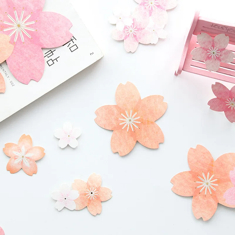 1 Pcs Creative Small Fresh Beautiful Cherry Blossom Petals Decorative Stickers Children Gift Decoration  Stationery Stickers