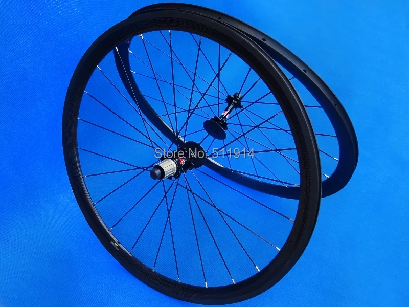 

FLYXII Brand New Full Carbon Glossy Clincher Rims Clincher Wheelset Road Bike 38mm Bicycle Wheel