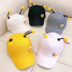 2-8years old spring children's baseball cap boys and girls 3D bee Snapback adjustable summer breathable mesh sun hat hip hop hat