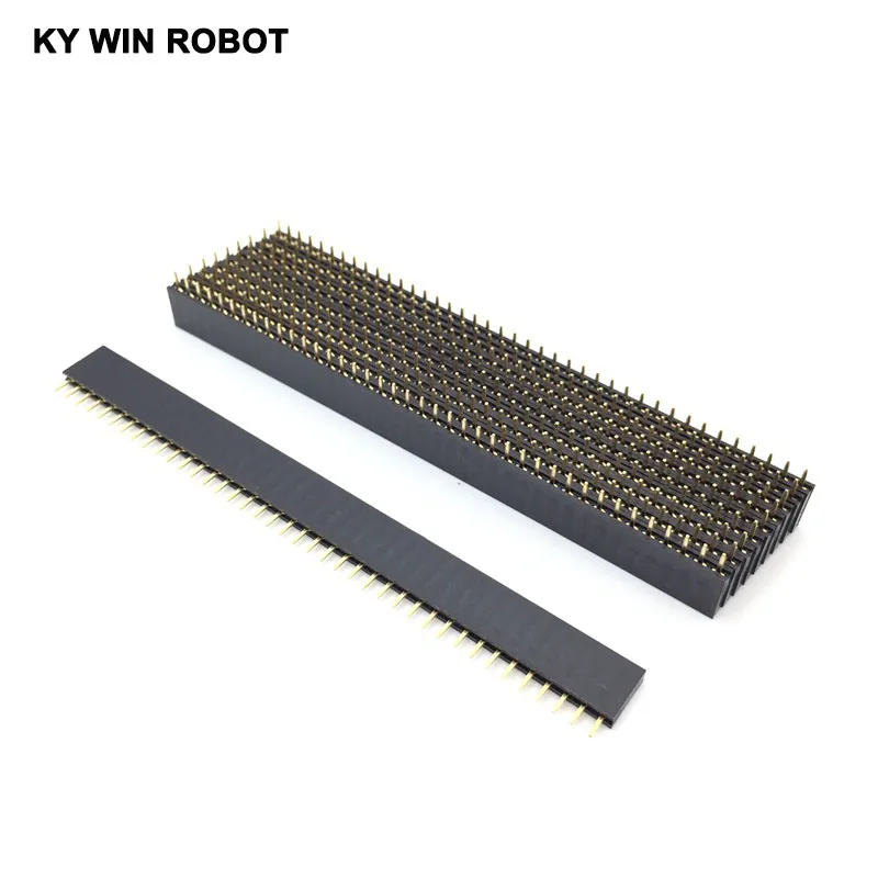 10PCS 1X40 PIN Single Row Straight Female PIN Header 2.54MM Pitch Strip Connector Socket 140 40p 40Pin 40 PIN FOR PCB arduino