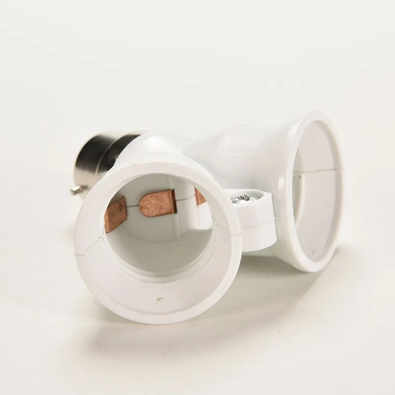 B22 To E27 Adapter Converter Socket LED Y Shape Light Lamp Bulb Splitter Adapter Converter 2 Heads Screw Lamp Base Holder