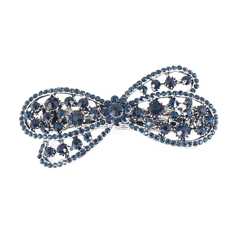 EASYA New Vintage Crystal Barrettes Hair Accessories Women Girls Elegant Butterfly Leaf Bowknot Hairpins Headwear Jewelry