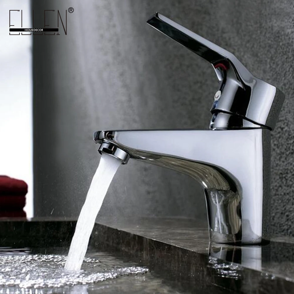 

Hot and Cold Mixer Tap Bathroom Basin Sink Faucet Chrome Copper Water Tap Mixer Single Handle Bath Faucets FY103