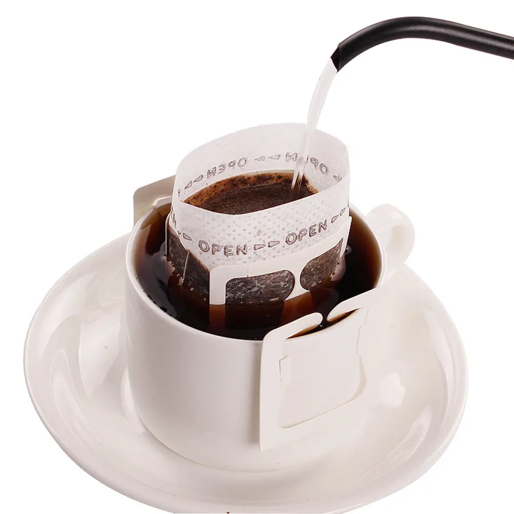 200 Pcs Coffee filter bag Portable Home Office Travel DIY Drip Coffee Filter Bag Hanging Ear Style Filters Paper Brew