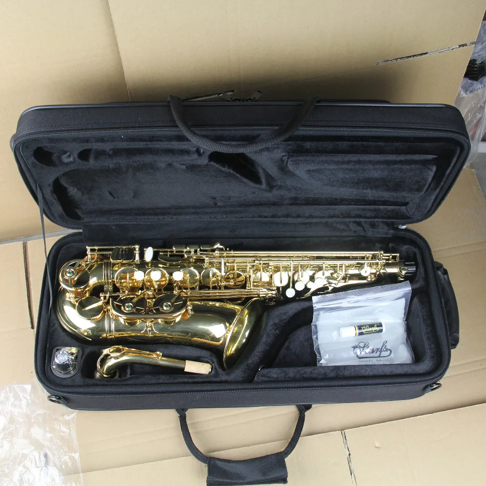 

alto saxophone Eb sax alto Electrophoresis gold with case