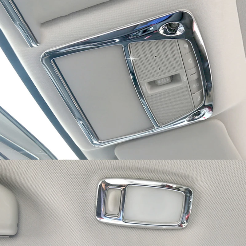 

ABS Chrome For Nissan X-trail T32 Rogue 2014-2018 front/rear reading Lampshade light lamp frame cover trim car accessories 3pcs