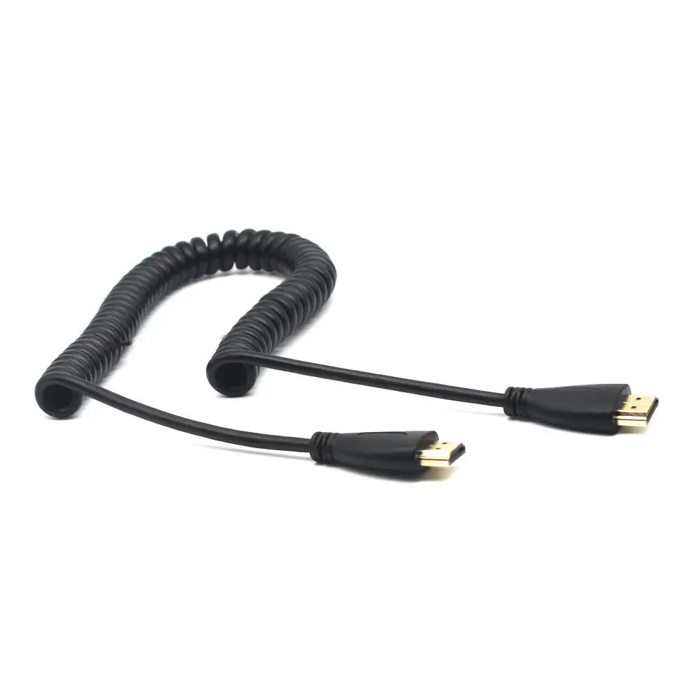 كابل ربيع مطاطي جديد متوافق مع HDMI من الذكور إلى الذكور لـ 1080P HDTV