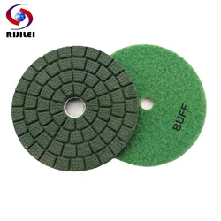 RIJILEI 10 PCS/Set 4 Inch Diamond Polishing Pad Concrete Floor Thickness 8mm Polishing Pad Burnishing Buffing Cleaning Pad WPD43