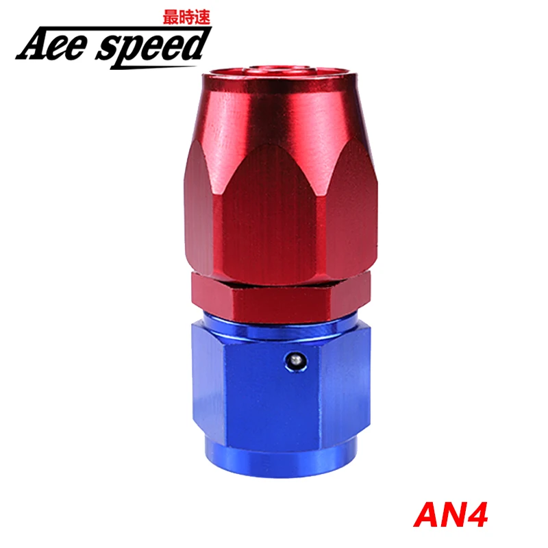 Aluminum AN4 Swivel Hose End Anoized Oil Fuel Fittings Straight Fitting Oil Cooler Adapter Kit AN Fittings