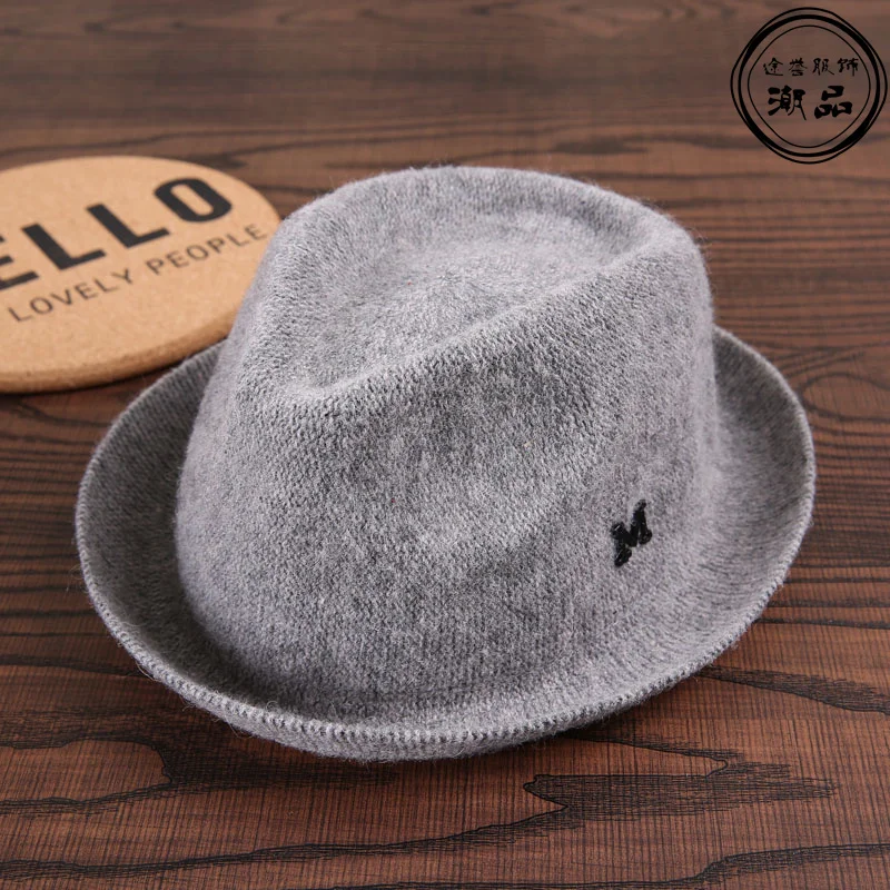 Solid Baby Hat Cap Black Summer Winter Wool Fedoras Unisex  Boys Girls Cap  Letter M Straw Cap For Boys Panama Hat