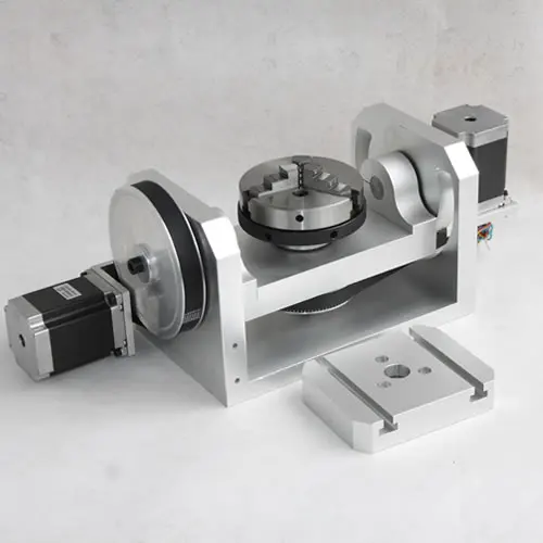 

CNC Rotary Axis Axle Spindle with 100mm Jaw Mandrels CNC engraving machine accessories CNC 4th axis 5th axis