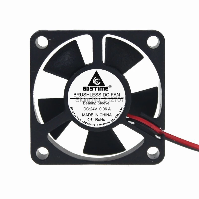 50PCS Gdstime Brushless DC Cooling Fan 35mm 24V 2Pin 35mmx35mmx10mm 3510s Mini PC Cooler