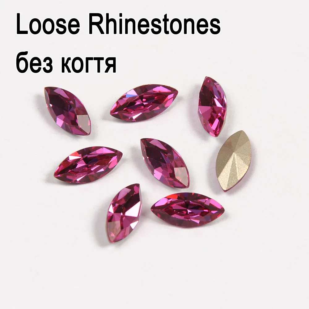 CTPA3bI Fuchsia Stones Sew On Rhinestone Glass Crystal with Gold/Silver Setting Strass Diamond  DIY Wedding Dress Decoration