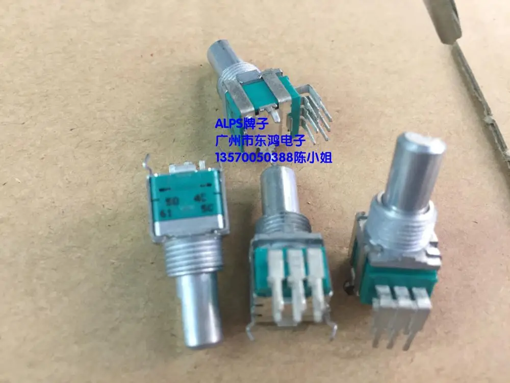 4pcs for ALPS type RK09L precision potentiometer, double C500K axis long 15mm power amplifier potentiometer