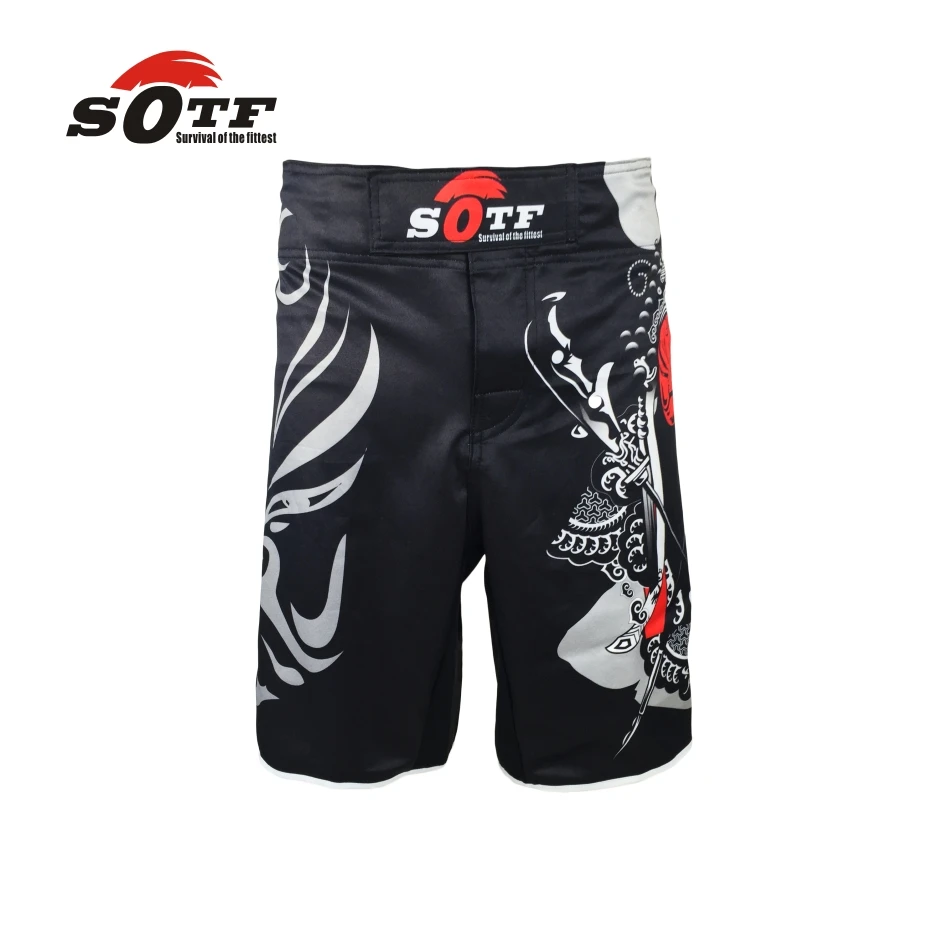 Guan Yu portraits breathable fabric sports training boxing shorts mma thai boxing mma fight shorts  boxing clothing  shorts mma