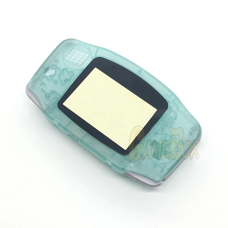 ฝาครอบเคสใสเรืองแสงสีเขียว & น้ำเงินสำหรับ nintend GBA Console HOUSING