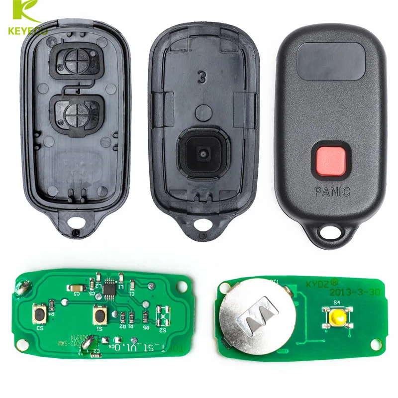 KEYECU Replacement Remote Control Key Fob for Toyota Celica Echo FJ Cruiser Highlander Prius Rav4 00-06 Tacoma FCC ID: HYQ12BBX
