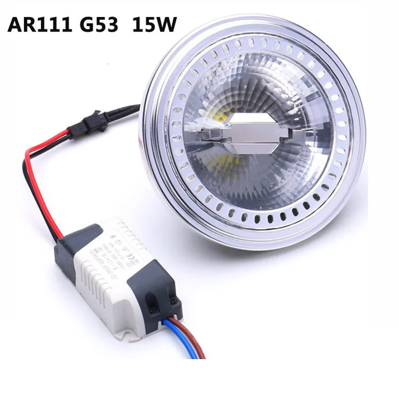 

10PCS/Lot DC12V G53 GU53 Dimmable LED AR111 Embedded Down Lamp 15W 220V LED AR111 Light ES111 LED Spotlight AC85-265V