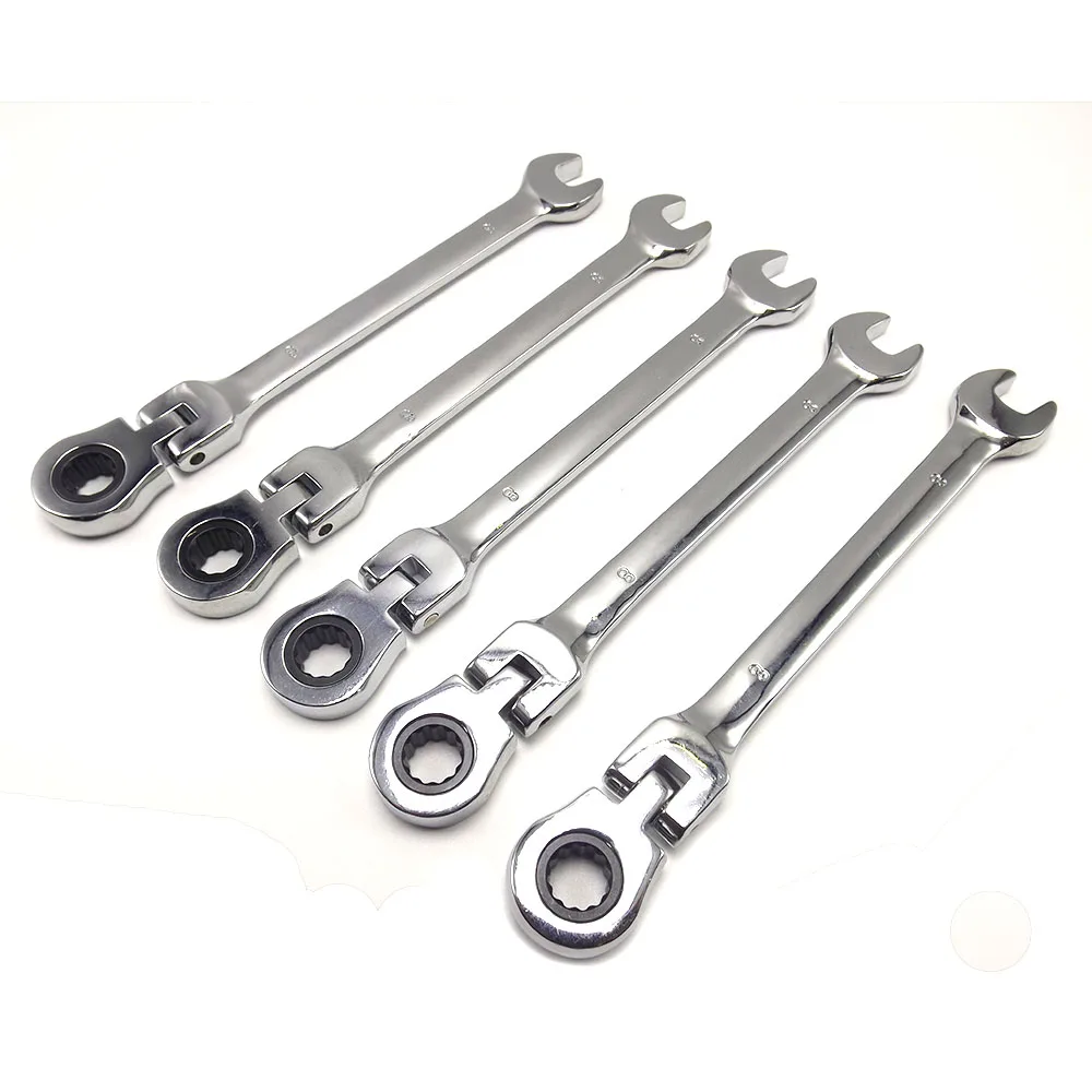 HOEN 8mm Chrome Vanadium Adjustable Key Ratchet Wrench Set flexible Open End Wrenches Repair Tools To Bike Torque Wrench Spanner