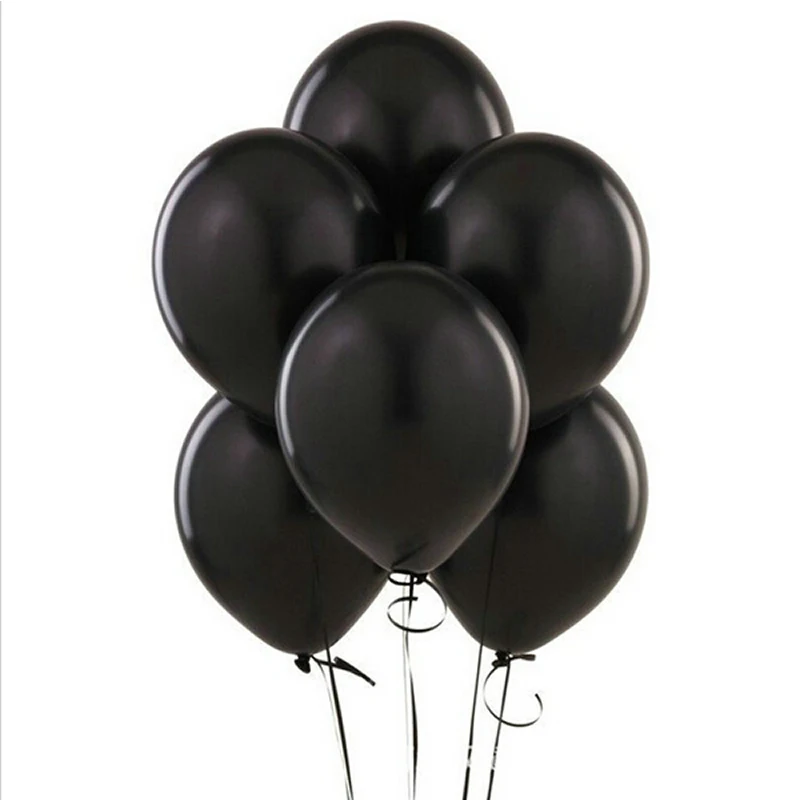 20pcs/lot 12inch BLACK Latex Balloons Helium Thickening Pearl Wedding Party Birthday Balloon Globos Toy Globos Kids Gifts