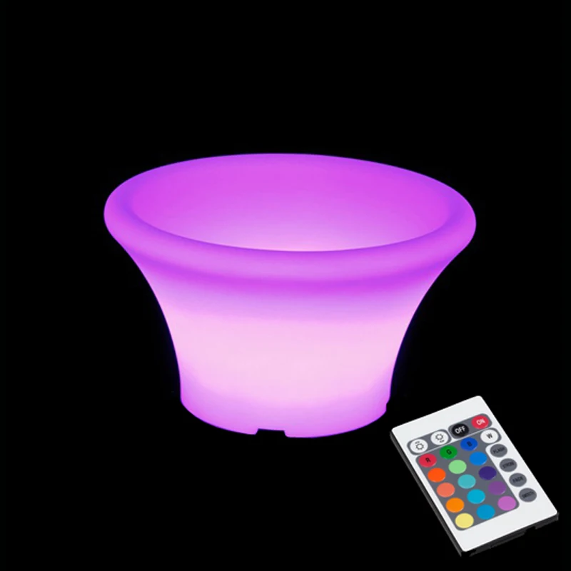 16 Color Changing Glowing Ice Bucket Pots LED Wine Holder for coffee bar decoration Free shipping 1pc