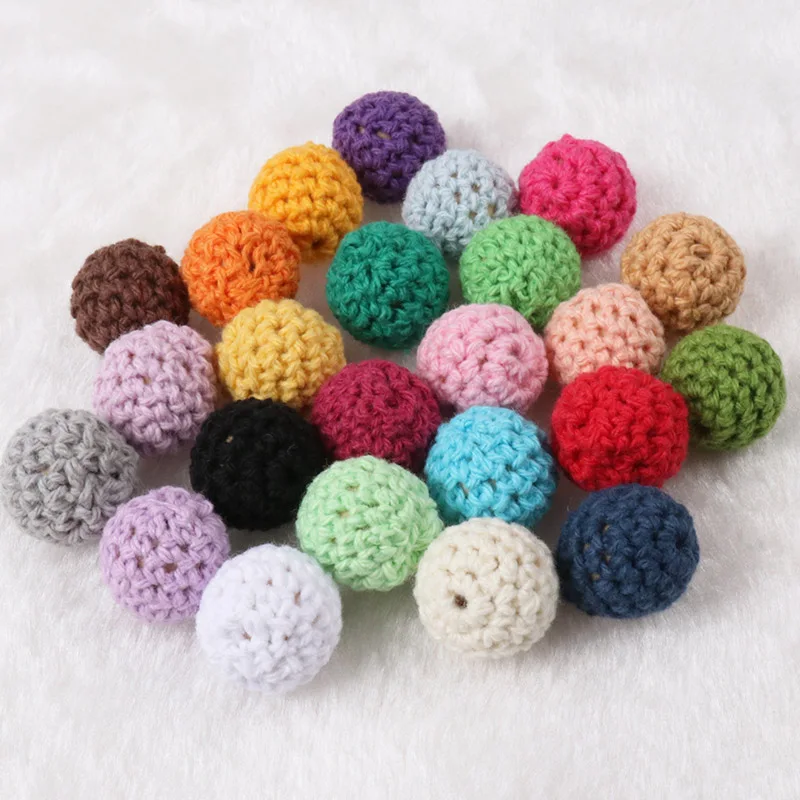 5 PCS Elegant 16mm Crochet Beads Woolen Yarn For Choose Knitted By Cotton Thread DIY Jewellery Making MT2004-16mm