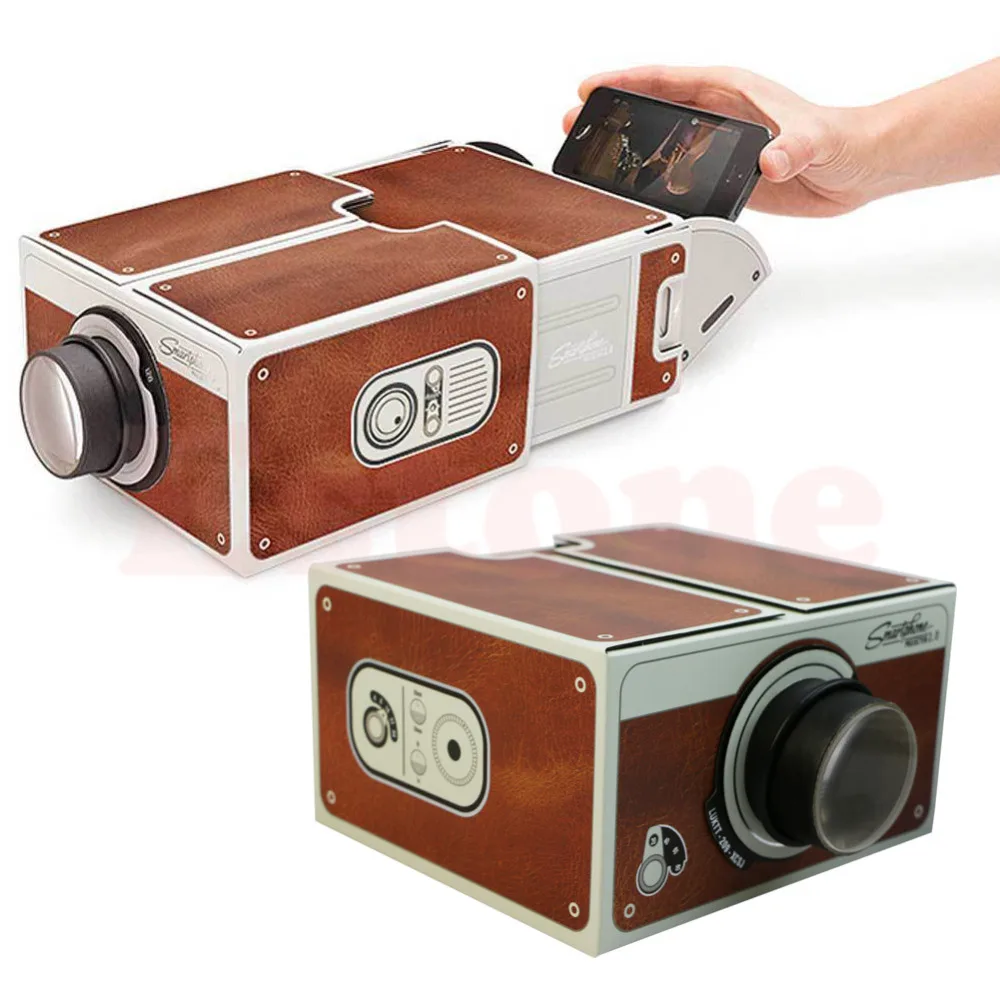 Portable Cardboard Smartphone Projector 2.0 / Assembled Phone Projector Cinema
