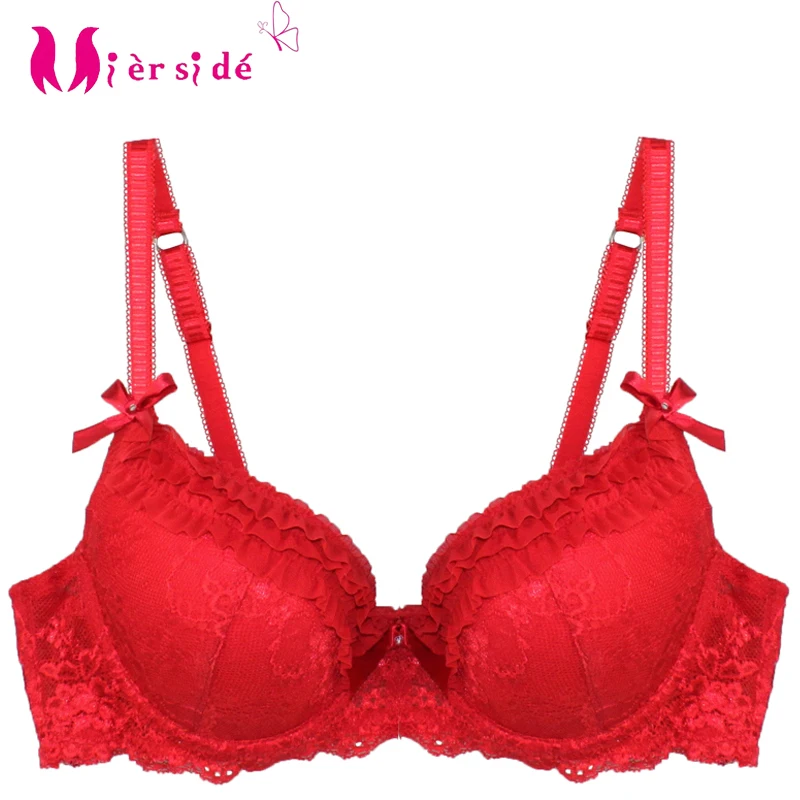 

Mierside Women Everyday Underwear Push Up Bra With Lace Girls' Bralette Beautiful Printing