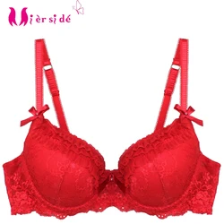 Mierside Women Everyday Underwear Push Up Bra With Lace Girls' Bralette Beautiful Printing