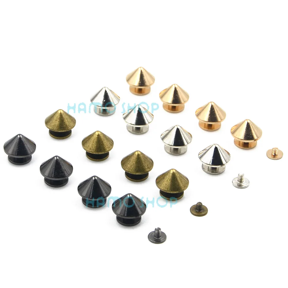 

5pcs Cone Rivets Spikes Studs Metal Punk Rock For DIY Leathercraft Scrapbooking Shoes Belt Cap Bag Tags Clothes Accessories