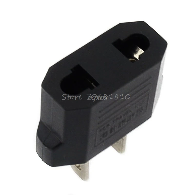 10Pcs European Euro EU to US USA Plug Travel Charger Adapter Outlet Converter Whosale&Dropship