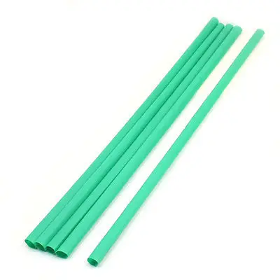 

5 Pieces 600V 60cm Long 14mm Dia Ratio 4:1 Green Heat Shrinkable Tubing Tubes