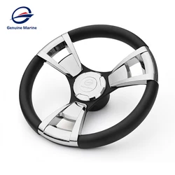 Genuine Marine Boat Steering Wheel 3 Spoke Comfortable PP Foam Grip Universal 3/4