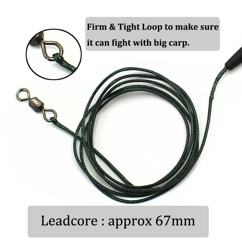 Ready Tie Carp Fishing Hair Rigs Terminal Tackle Link Hook Fishing Chod Loop Swivel Accessories Fishing Leadcore Multisize Hooks