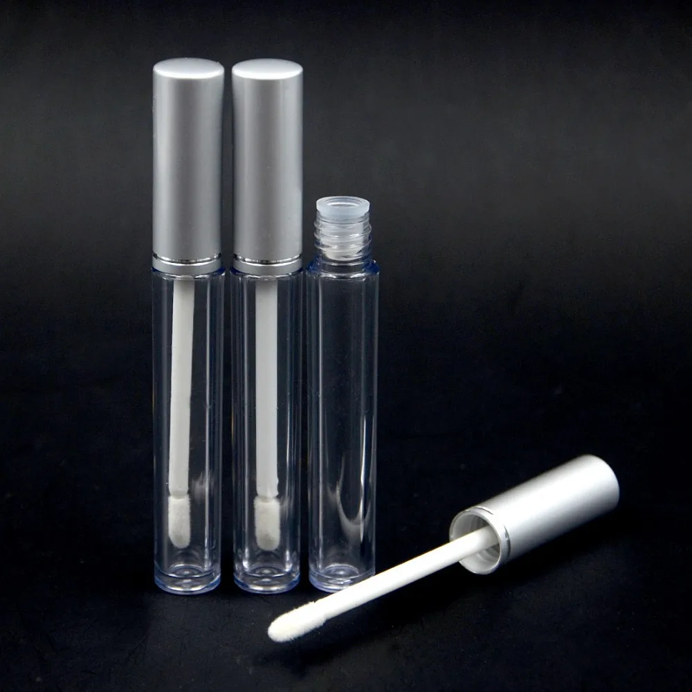 

3.5ml Silver Color Empty Lipstick tube Lip balm ,Clear Plastic Bottle Cosmetic Container